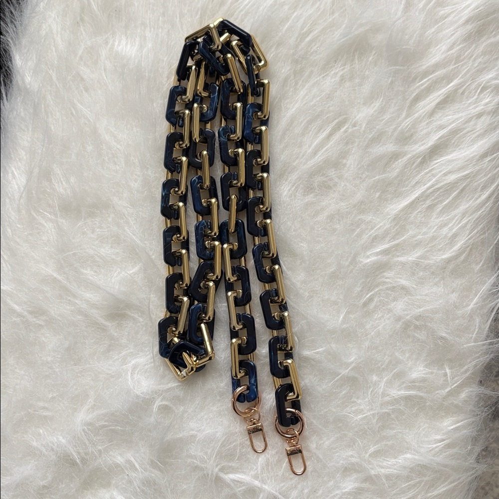 Women’s Black and Gold Chain Strap - Detachable Bag Strap